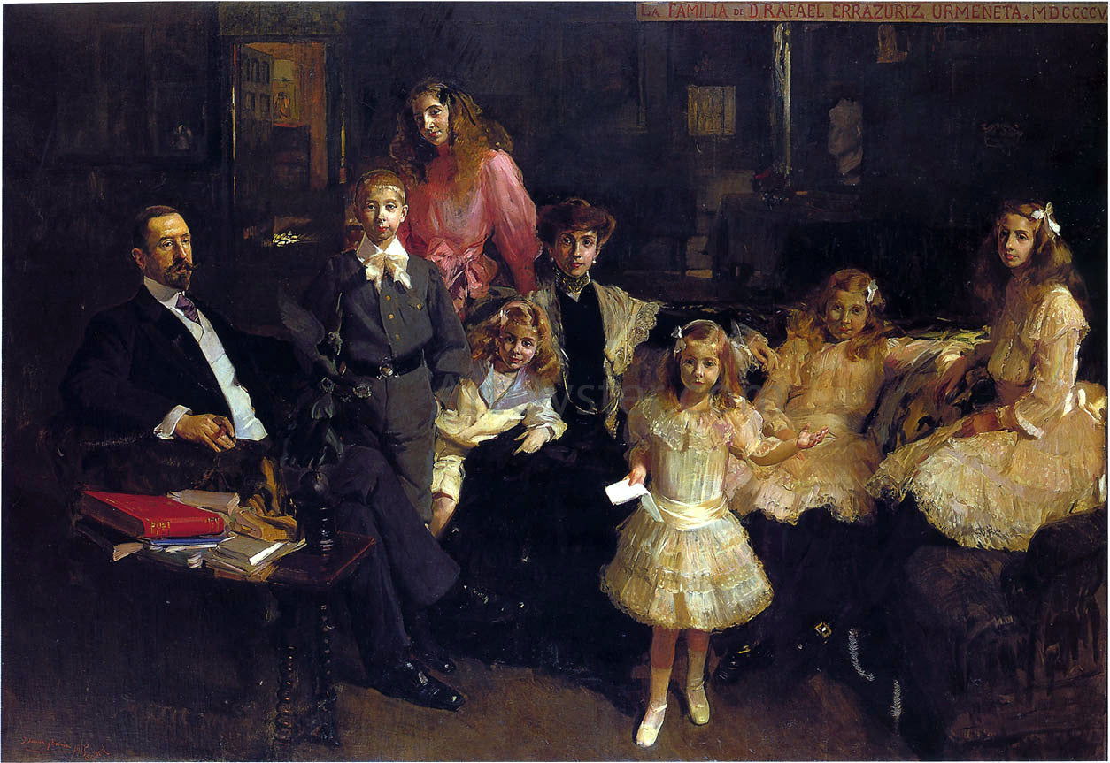  Joaquin Sorolla Y Bastida Family Eratruriz - Canvas Print