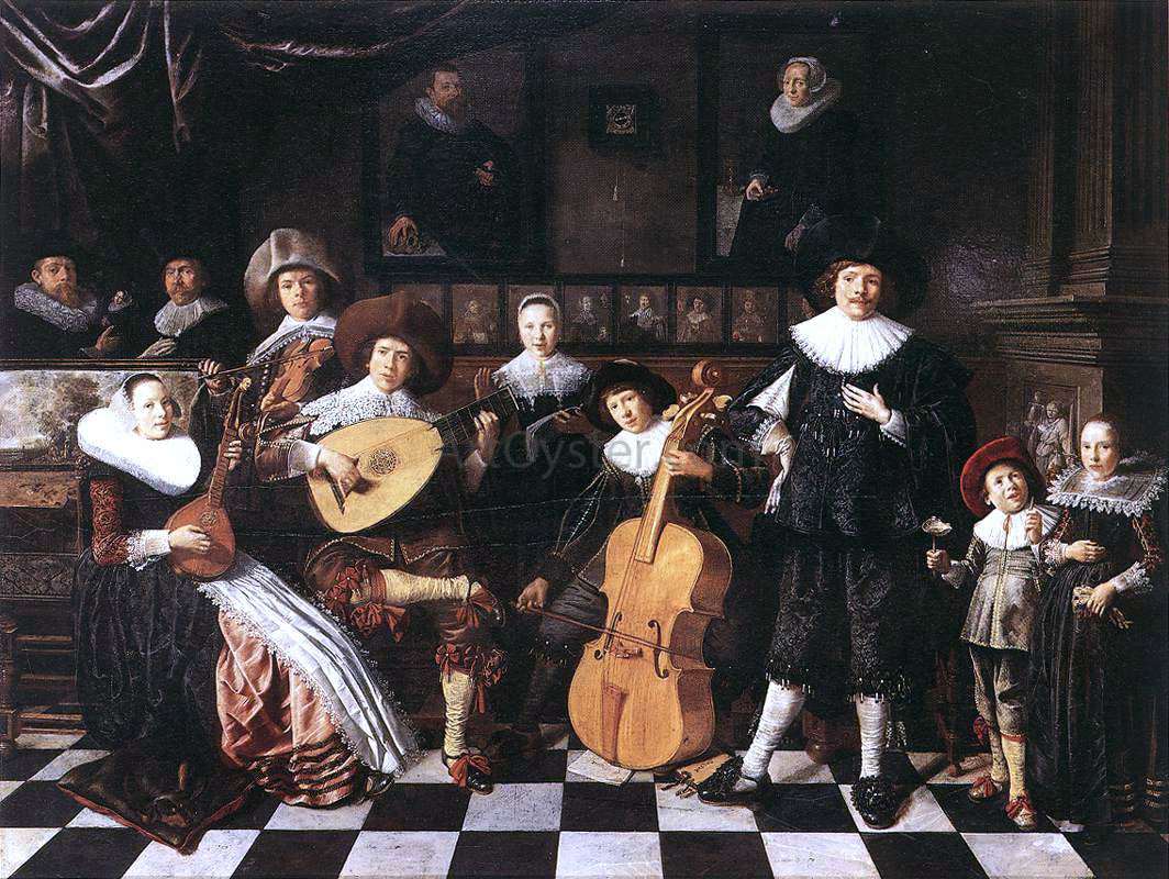  Jan Miense Molenaer Family Making Music - Canvas Print