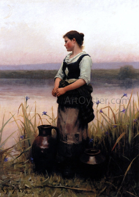  Daniel Ridgway Knight Far Away Thoughts - Canvas Print