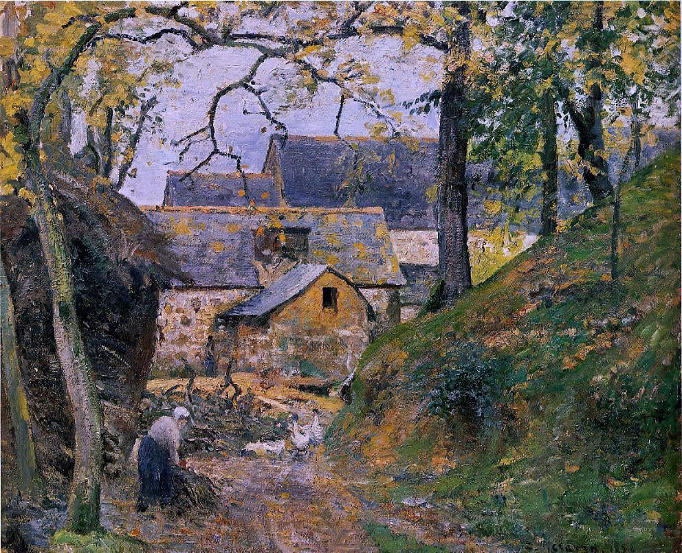  Camille Pissarro A Farm at Montfoucault - Canvas Print