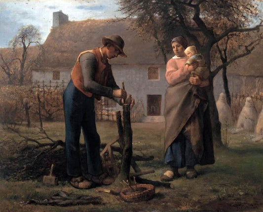  Jean-Francois Millet Farmer Inserting a Graft on a Tree - Canvas Print