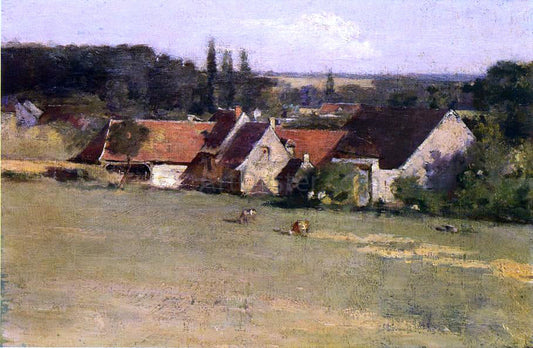  Theodore Robinson Farmhouse at Grez - Canvas Print