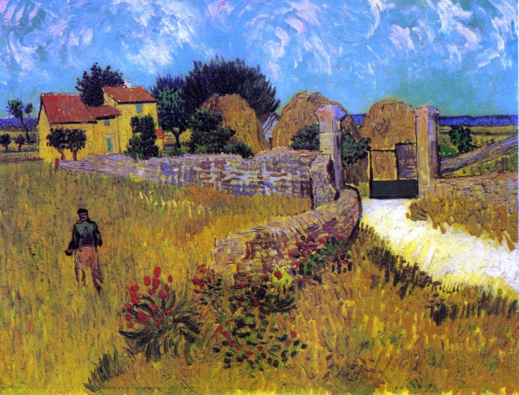  Vincent Van Gogh A Farmhouse in Provence - Canvas Print