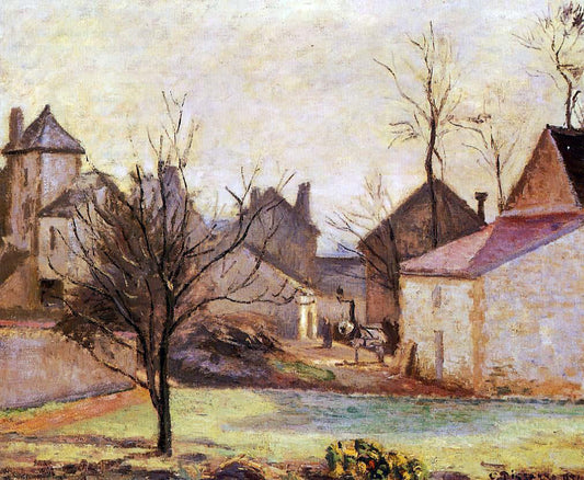  Camille Pissarro Farmyard in Pontoise - Canvas Print