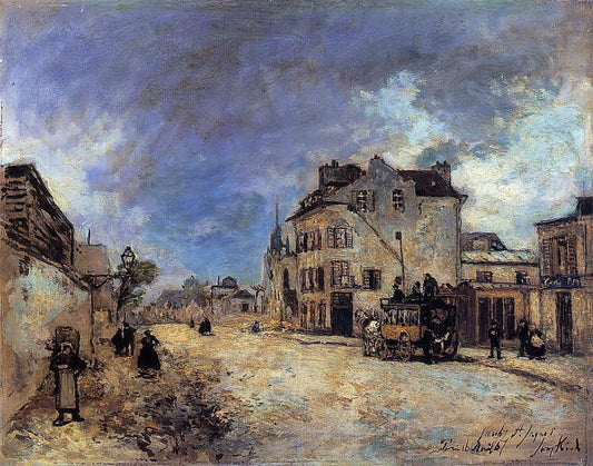  Johan Barthold Jongkind Faubourg Saint-Jacques, the Stagecoach - Canvas Print