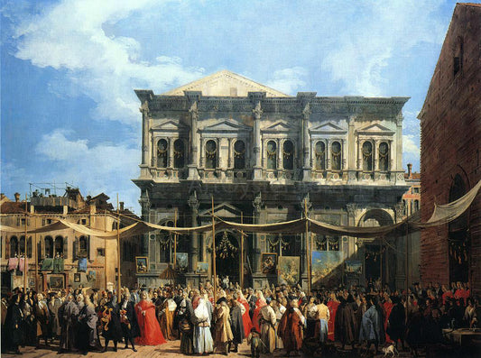  Canaletto Feast of San Rocco (also known as The Doge Visiting the Church and Scuola di S. Rocco) - Canvas Print