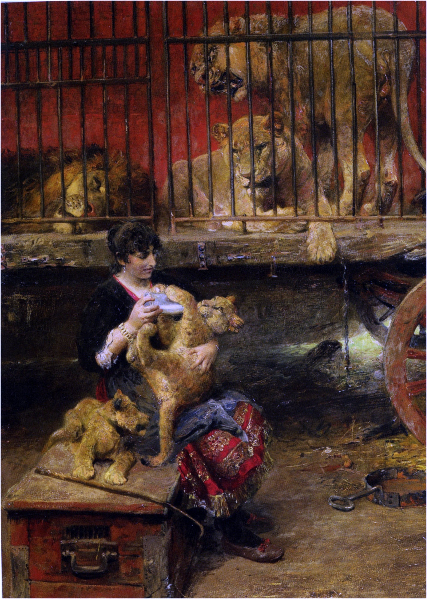  Paul Wilhelm Meyerheim Feeding The Cubs - Canvas Print
