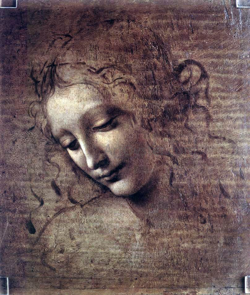  Leonardo Da Vinci Female Head - Canvas Print