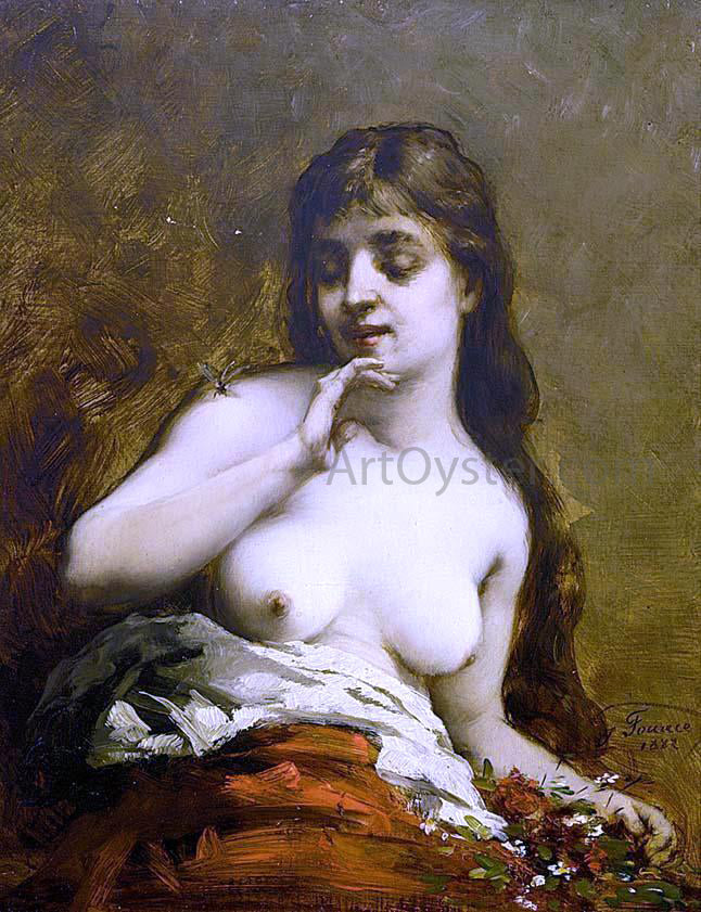  Guillaume-Romain Fouace Female Nude - Canvas Print