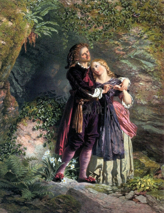  Henry Anelay Ferdinand and Miranda - Canvas Print