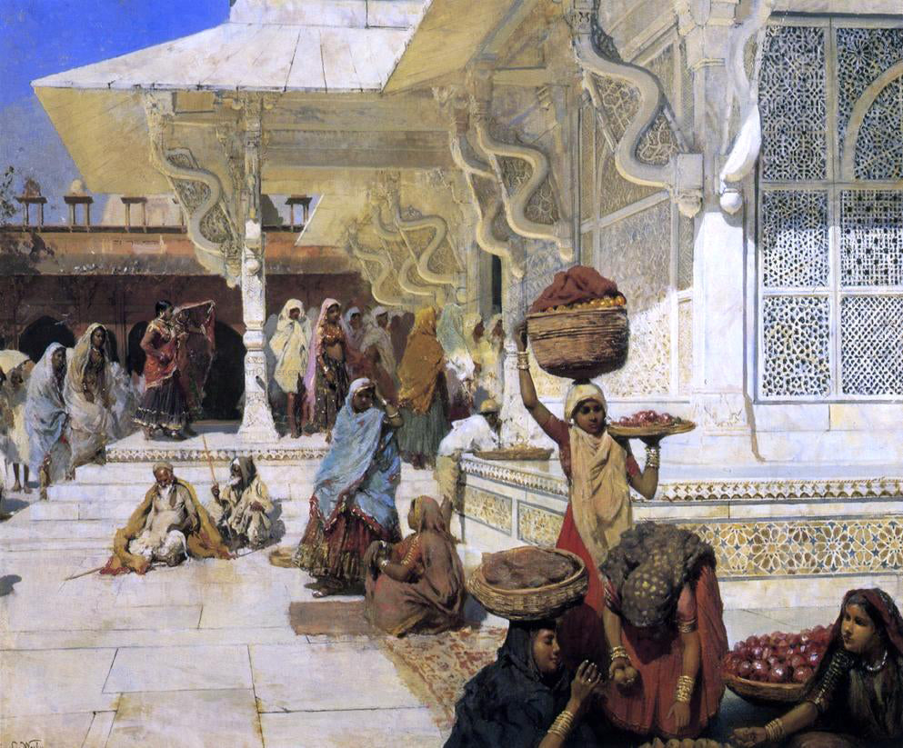  Edwin Lord Weeks Festival at Fatehpur Sikri - Canvas Print