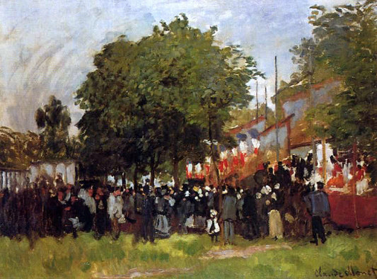  Claude Oscar Monet Fete at Argenteuil - Canvas Print