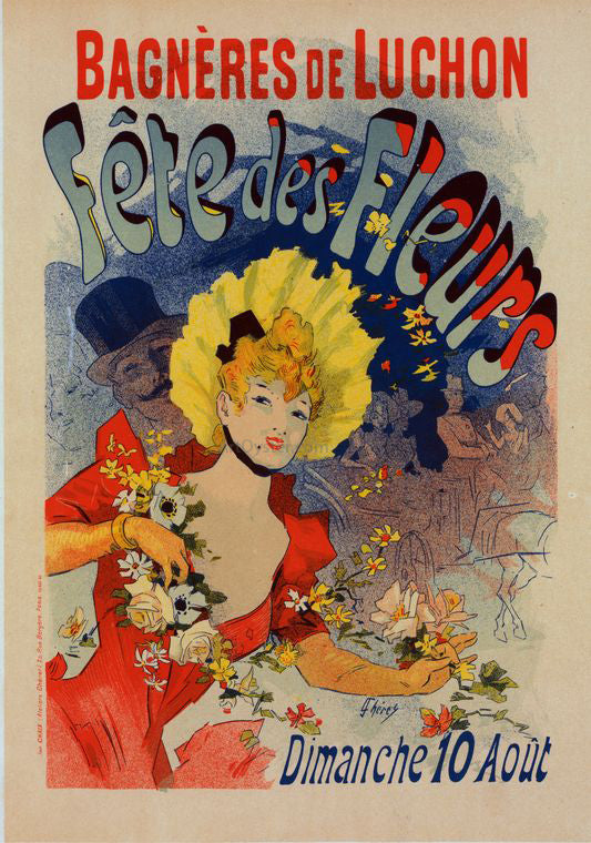  Jules Cheret Fete de Fleurs - Canvas Print