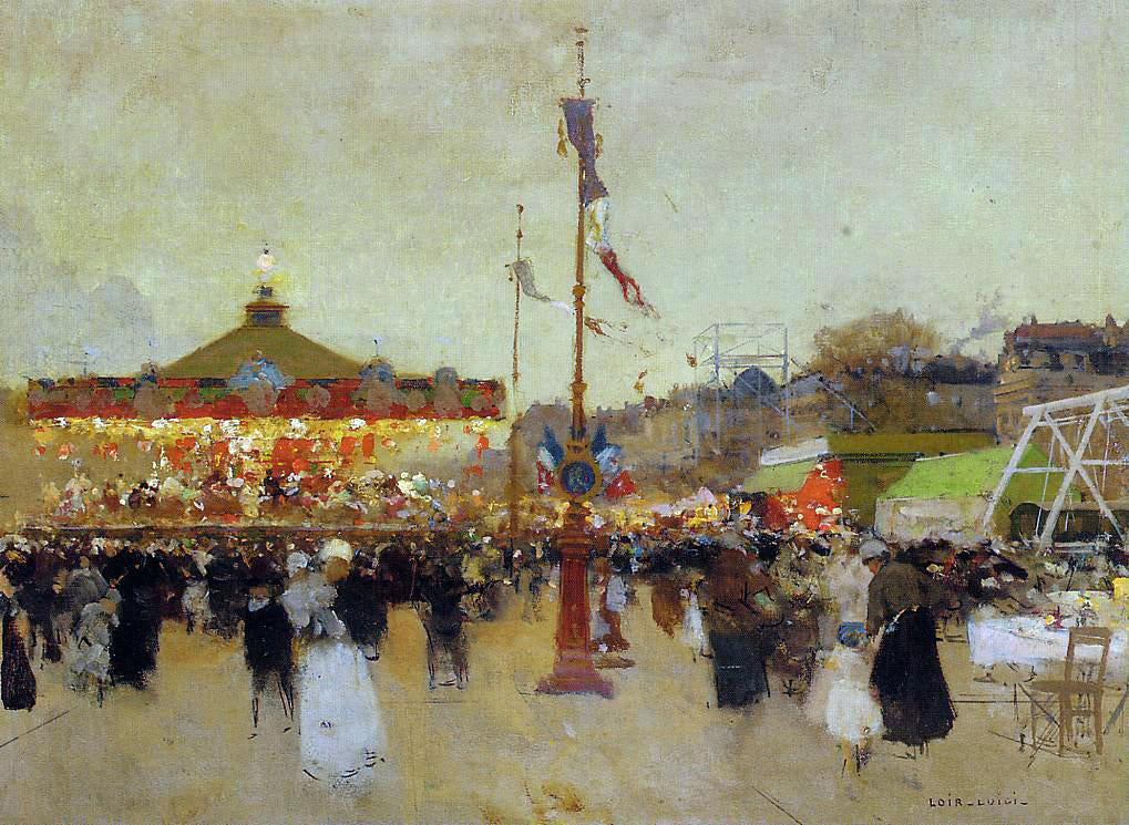  Luigi Loir Fete Foraine - Canvas Print