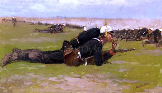  Frederic Remington Field Drill for the Prussian Infantry - Canvas Print