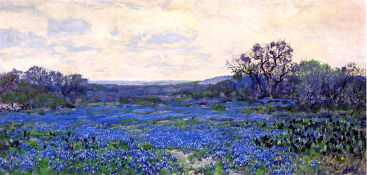  Julian Onderdonk Field of Bluebonnets - Canvas Print