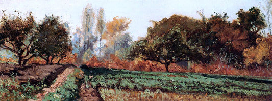  Paul-Camille Guigou Fields and Trees, Autumn Study - Canvas Print
