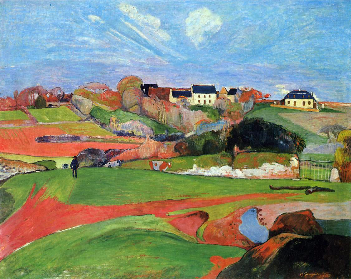  Paul Gauguin Fields at le Pouldu - Canvas Print