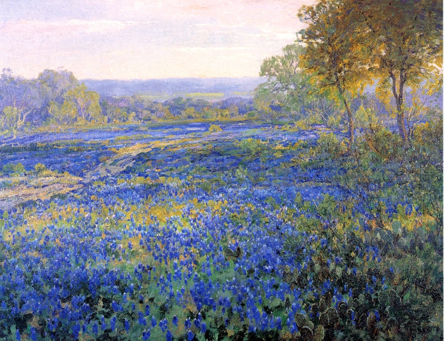  Julian Onderdonk Fields of Bluebonnets - Canvas Print
