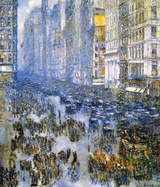  Frederick Childe Hassam Fifth Avenue in Winter - Canvas Print