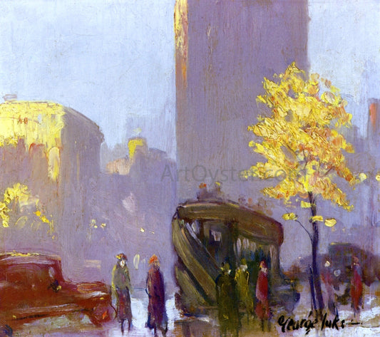  George Luks Fifth Avenue, New York - Canvas Print