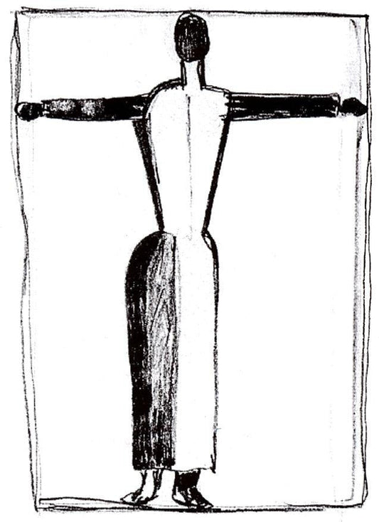  Kazimir Malevich Figure in the Form of a Cross with Raised Hands - Canvas Print