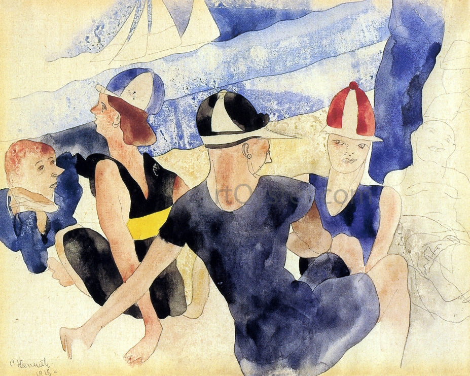  Charles Demuth Figures o Beach - Gloucester - Canvas Print