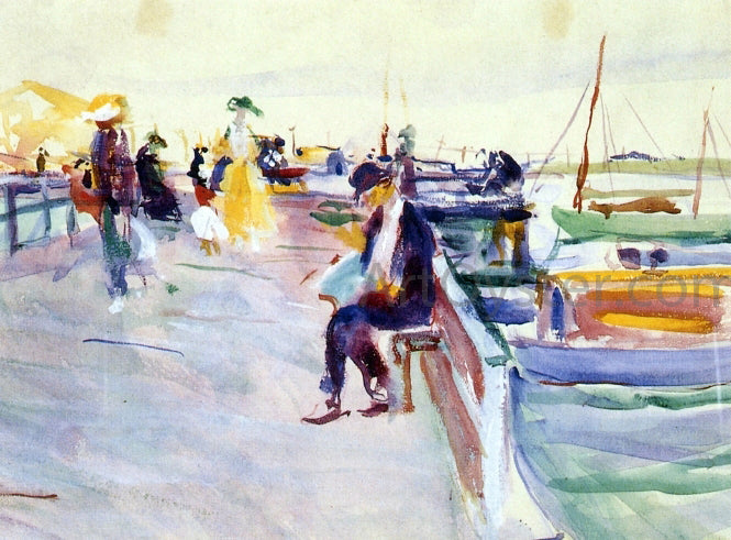  Charles Webster Hawthorne Figures on a Pier - Canvas Print