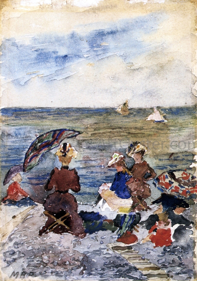  Maurice Prendergast Figures on the Beach - Canvas Print