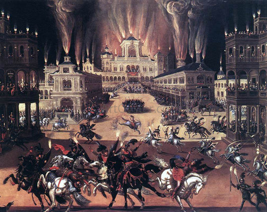  Claude Deruet Fire (detail) - Canvas Print