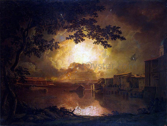  Joseph of Derby Firework Display at the Castel Sant' Angelo in Rome - Canvas Print