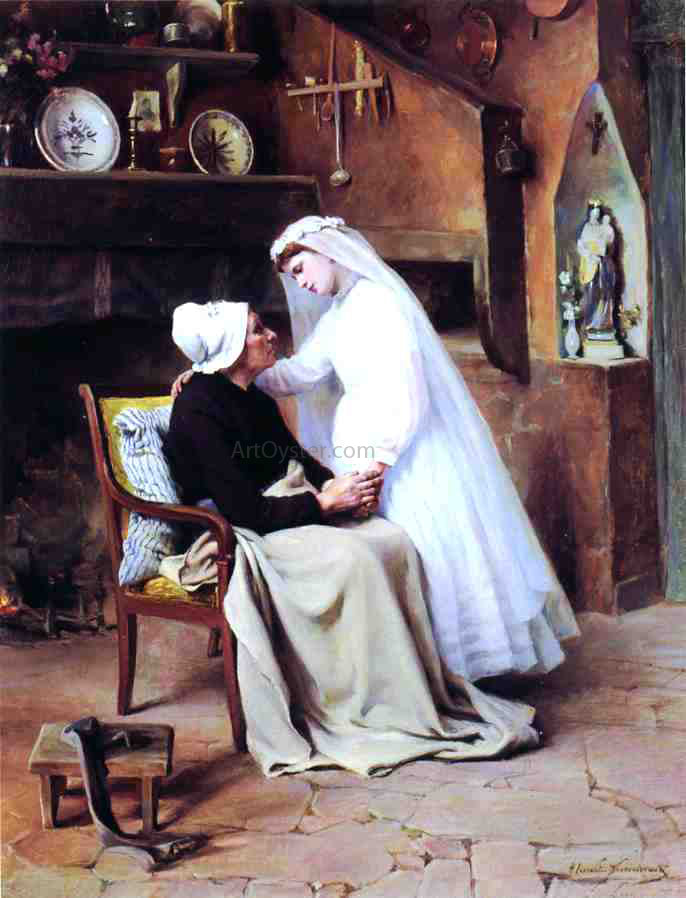  Henri Alphonse Laurent-Desrousseaux First Communion - Canvas Print