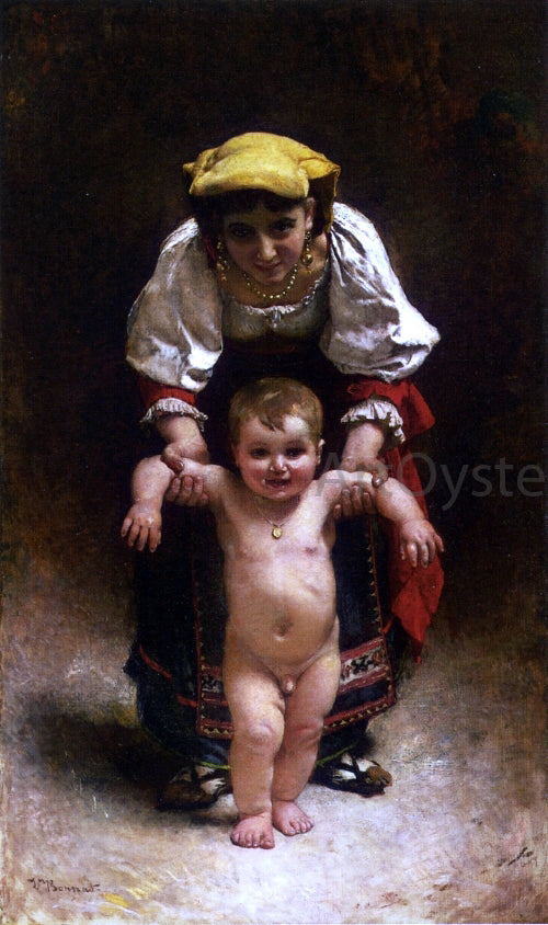  Leon Joseph Florentin Bonnat First Steps - Canvas Print