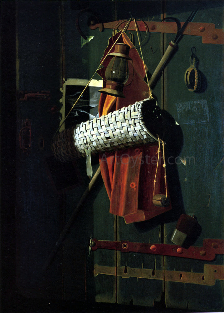  John Frederick Peto Fish House Door with Eel Basket - Canvas Print