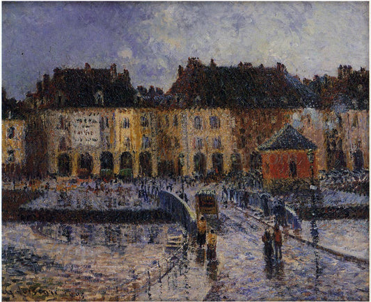  Gustave Loiseau Fish Market at the Port of Dieppe - Canvas Print