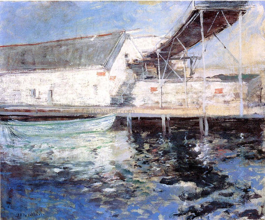  John Twachtman Fish Sheds, Gloucester, Massachusetts - Canvas Print