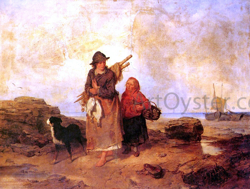  Isaac Henzell Fisherfolk - Canvas Print