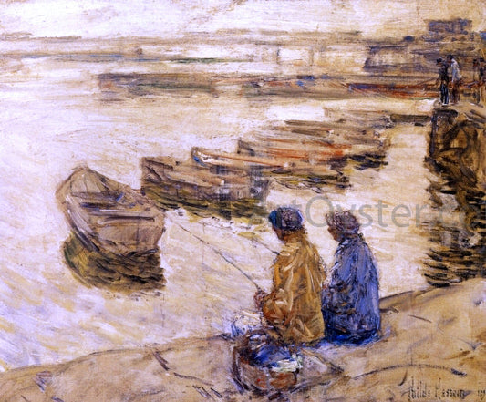  Frederick Childe Hassam Fishing - Canvas Print
