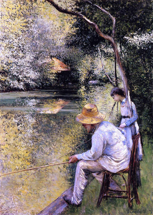  Gustave Caillebotte Fishing - Canvas Print