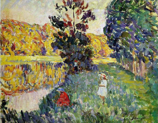  Henri Lebasque Fishing at St Pierre - Canvas Print