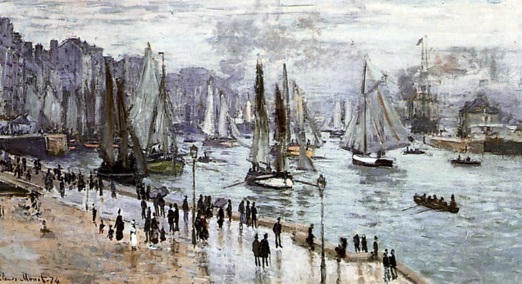  Claude Oscar Monet Fishing Boats Leaving the Port of Le Havre - Canvas Print