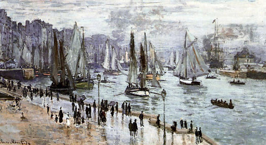  Claude Oscar Monet Fishing Boats Leaving the Port of Le Havre - Canvas Print