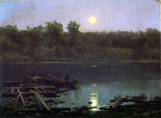  Herman Herzog Fishing for Supper - Canvas Print