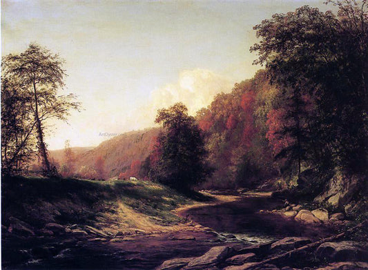  George Hetzel Fishing on the Brandywine near Wilmington - Canvas Print
