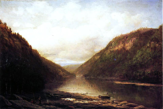  George Hetzel Fishing on the Conemaugh - Canvas Print