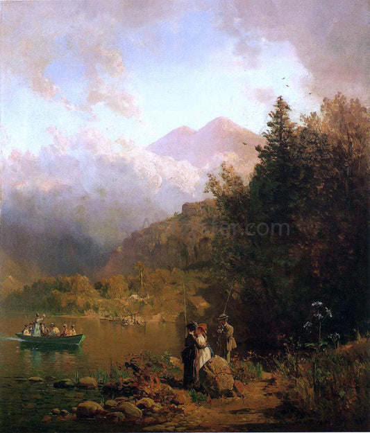  Thomas Hill Fishing Party in the Mountains - Canvas Print