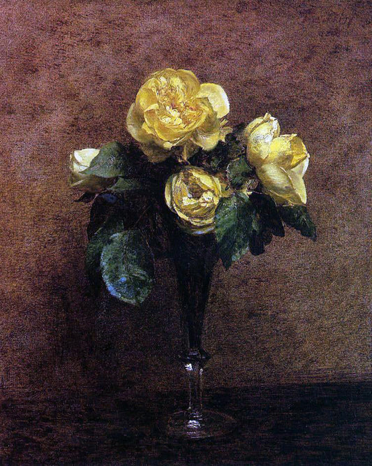  Henri Fantin-Latour Fleurs: Roses Marechal Neil - Canvas Print