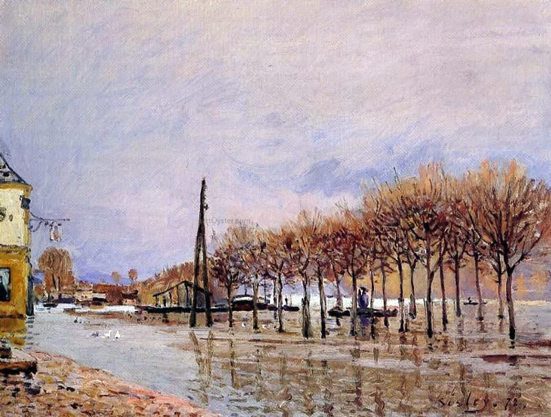  Alfred Sisley Flood at Port-Marly - Canvas Print