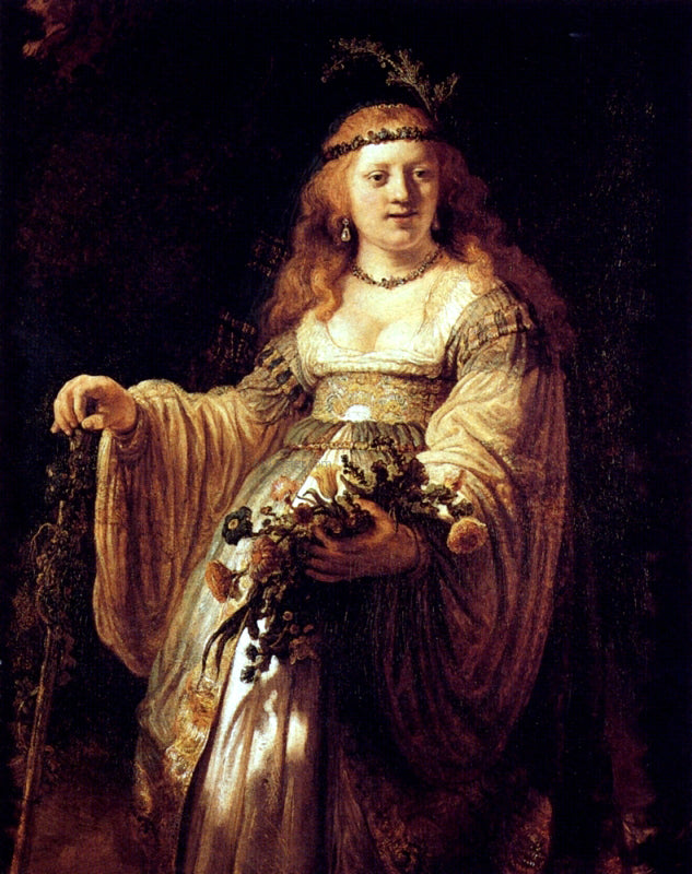  Rembrandt Van Rijn Flora - Canvas Print