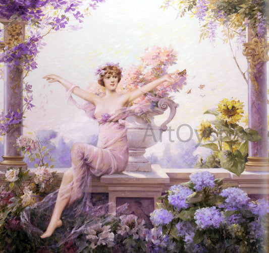  Louise Abbema Flora - Canvas Print